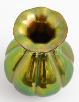 Zsolnay eozin mázas kis váza, jelzett, kis kopásnyomokkal, m: 12 cm