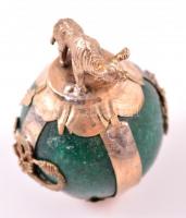 Rodonit gömb bivalyos fém foglalatban, m: 5 cm