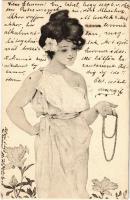 1900 Greek Girl. Unsigned Raphael Kirchner (EK)