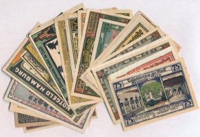 Németország / Weimari Köztársaság 1921. 33db-os vegyes német szükségpénz tétel, közte Berlin, Frankf...