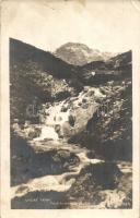 Tátra, Magas Tátra, Vysoké Tatry; Potok Furkota (v poz. Ostrá) / Furkota patak az Osztrával / creek, mountain peak (EK)