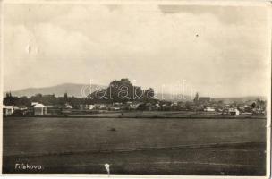 Fülek, Filakovo; látkép a várral / Filakovsky hrad / view with the castle (felületi sérülés / surface damage)