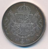 Svédország 1976. 50K Ag "XVI. Károly Gusztáv és Szilvia esküvője" T:1- patina
Sweden 1976...