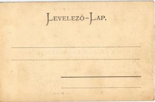 Keszthely, Balaton part, fürdősziget. Sujánszky József kiadása, Art Nouveau