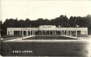 1936 Lippafüred, Baile Lipova (Lippa, Lipova); Plaja Lipova / strand és medence / bathing house, swimming pool. Steinitzer photo (EB)