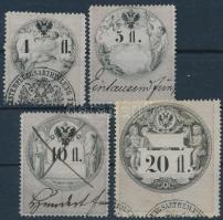 24 db okmánybélyeg 4 vízjelessel 2 stecklapon