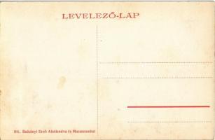 Alsólendva, Dolnja Lendava; Fő utca, fa gerendákat pakoló férfi. Balkányi Ernő 841. / main street, m...