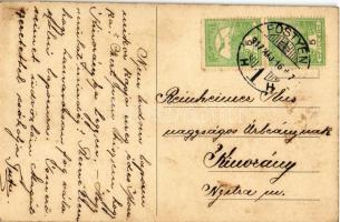 1917 Pöstyén-fürdő, Kúpele Piestany; Iris villa, belső, könyvet olvasó nő / villa interior with woma...