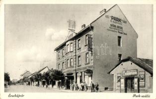 Érsekújvár, Nové Zámky; Park szálloda és kádfürdő, üzlet / hotel, bathing house and shop (EK)