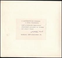 1987 2 db eredeti fényképpel ellátott gratuláló okmány a budapesti Bábszínház által bemutatott &quot...