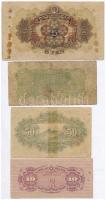 Japán ~1944. 10s-5Y (4xklf) bankjegy tétel T:III,III- egy ragasztott
Japan ~1944. 10 Sen - 5 Yen (4...