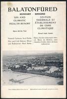 cca 1930-1940 Balatonfüred, angol-francia nyelvű képes ismertető füzet, jó állapotban