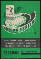 1966 A budapesti VIII. Atlétikai Európa-Bajnokság részletes programismertető füzete, 48p