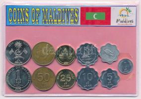 Maldív-szigetek ~1990-2001. 1l-1R (11x) szuvenír forgalmi szett T:1- Maldives ~1990-2001. 1 Laari - 1 Rufiyaa (11x) souvenir coin set C:AU