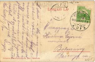 1915 Alsóság (Celldömölk), Sághegy, Bazaltbánya, iparvasút. Dinkgreve Nándor kiadása (fa)