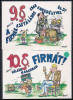 Balek Tízparancsolat. NYME EMK Erdészeti Múzeum kiadványa - 4 darabos modern humoros grafikai motívu...