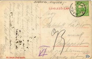 1913 Nagyatád, Hunyady utca, lovaskocsi. Benyák János kiadása  (EK)