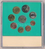 Görögország 2002-2004. 1c-2E (9xklf) forgalmi sor műanyag tokban, közte 2004. 2E "Athéni Olimpi...