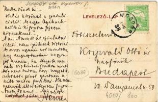 1912 Mosdós, Őrgróf Pallavicini palota, M. kir. posta