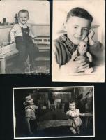 1959 Gyerekek játékokkal, 5 db fotó, 6×9 és 9×14 cm