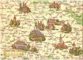 13 db MODERN külföldi térkép motívumlap / 13 MODERN European and Worldwide map motive cards