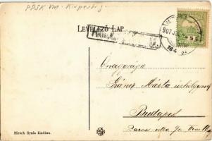 1907 Dunaharaszti, vasútállomás, orvosi lak, Laffert kastély. Hirsch Gyula kiadása (kis szakadás / s...