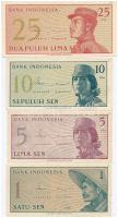 Indonézia 1954. 2 1/2R + 1956. 1R + 1958. 5R + 1964. 1s + 5s + 10s + 25s + 50s T:I 
Indonesia 1954....