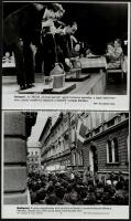 Budapesti események fotói, 3 db feliratozott MTI sajtófotó, 24×20 cm
