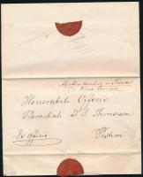 1870 Nezsider, Ex offo levél 50 kr okmánybélyeggel