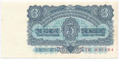 Csehszlovákia 1961. 3K három lyukkal perforált minta bankjegy T:I Czechoslovakia 1961. 1 Koruny specimen perforated with three holes C:UNC Krause 81.s