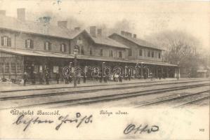 1902 Barcs, Pályaudvar, vasútállomás, vasutasok + Barcs-Nagykanizsa 26. sz. (EK)