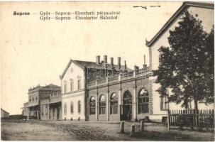 1918 Sopron, GySEV (Győr-Sopron-Ebenfurti) vasútállomás. Kiadja Piri Dániel (Rb)