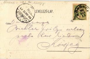 1904 Rohonc, Rohunac, Rechnitz; Batthyány kastély. Morzekód / Schloss / castle. Morse code