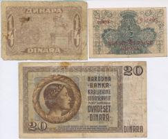 Szerb-Horvát-Szlovén Királyság 1919. 1/2D 2K-ás piros, "KPYHE 2 KRUNE KRONI" felülbélyegzé...