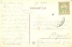 1904 Füzesabony, 1848-as honvéd sír, emlékmű, érseki kastély Pusztaszikszón. Kiadja Özv. Molnár Ödön...