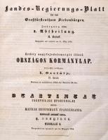 1854 Erdély Nagyfejedelemséget Illető Országos Kormánylap. Landes Regierungs-Blatt für das Grossfürs...