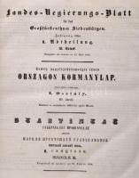 1854 Erdély Nagyfejedelemséget Illető Országos Kormánylap. Landes Regierungs-Blatt für das Grossfürs...