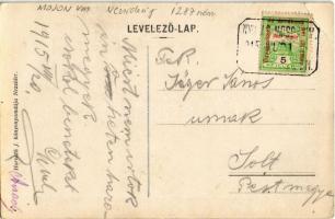 1915 Nyulas, Geoys, Jois; templom, cs. és kir. katonai lőtér, Csónakázás a Fertő tavon /  Pfarrkirch...