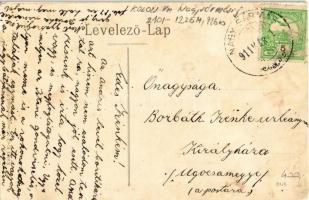 1911 Nagysármás, Sarmasu; községháza, görög katolikus templom, községi vendéglő / town hall, church,...