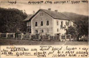 1903 Modor-Harmónia, Modor, Modra; Mühlhaus villa. Blau Béla kiadása / villa