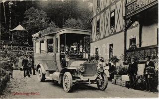 1912 Feketehegyfürdő, Merény, Nálepkovo; Autóbusz megállóhely / autobus station