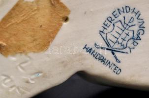 Herendi porcelán nyúlpár, kézzel festett, hibátlan, 8,5x7 cm