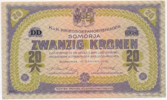Somorja / Hadifogolytábor 1916. január. 15. 20K két nagybetűs sorozat és arab sorszám T:I,I-
Hungar...
