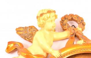 Puttós tükör. fa, műanyag. 20x23 cm