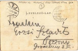 1903 Malacka, Malacky; Új utca, zsinagóga a háttérben, Bocher Mihály üzlete. Wiesner Alfréd kiadása ...