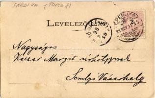 1898 Eperjes, Presov; Általános Gazdasági Állat, Gép és Eszköz Kiállítás, feldíszített kapu. Divald ...
