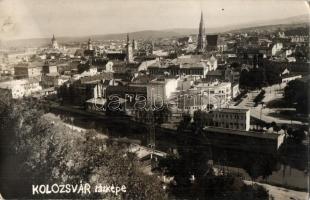 1940 Kolozsvár, Cluj; látkép / general view. photo + Kolozsvár visszatért So. Stpl. + Szamosújvár visszatért So. Stpl. (EK)