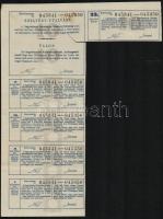 Vegyes 15db-os részvény és kötvény tétel, közte Arad 1923. "Mezőgazdák Kereskedelmi Részvénytár...