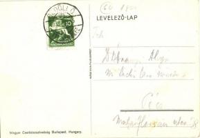 Cserkész zenekar kutyával. Kiadja a Magyar Cserkészszövetség / Hungarian boy scout music band with d...