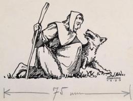 Gerritsen Vilmos (1878-1920) : 13 db jelzett tusrajza kb 18x13 cm méretben Nagyrészt megjelent grafi...